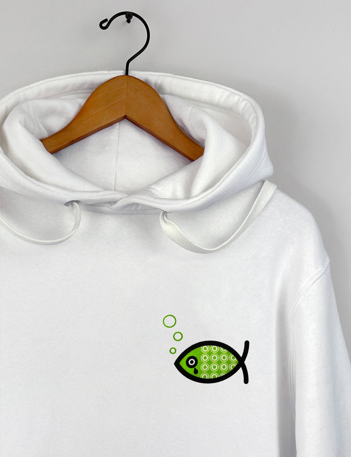 Creation Care Fish Unisex Hoodie, White
