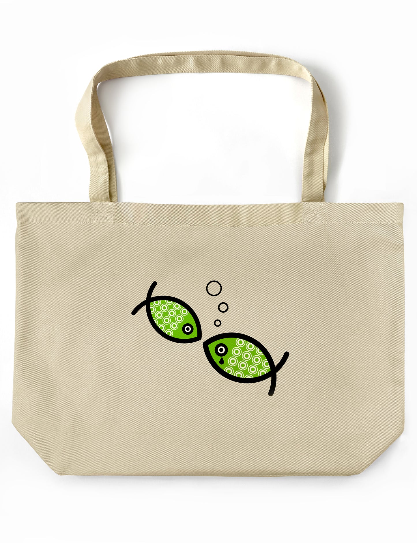 Watch Over Creation Tote, Beige, Large