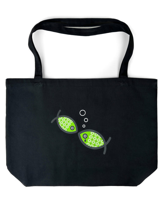 Watch Over Creation Tote, Black, Large