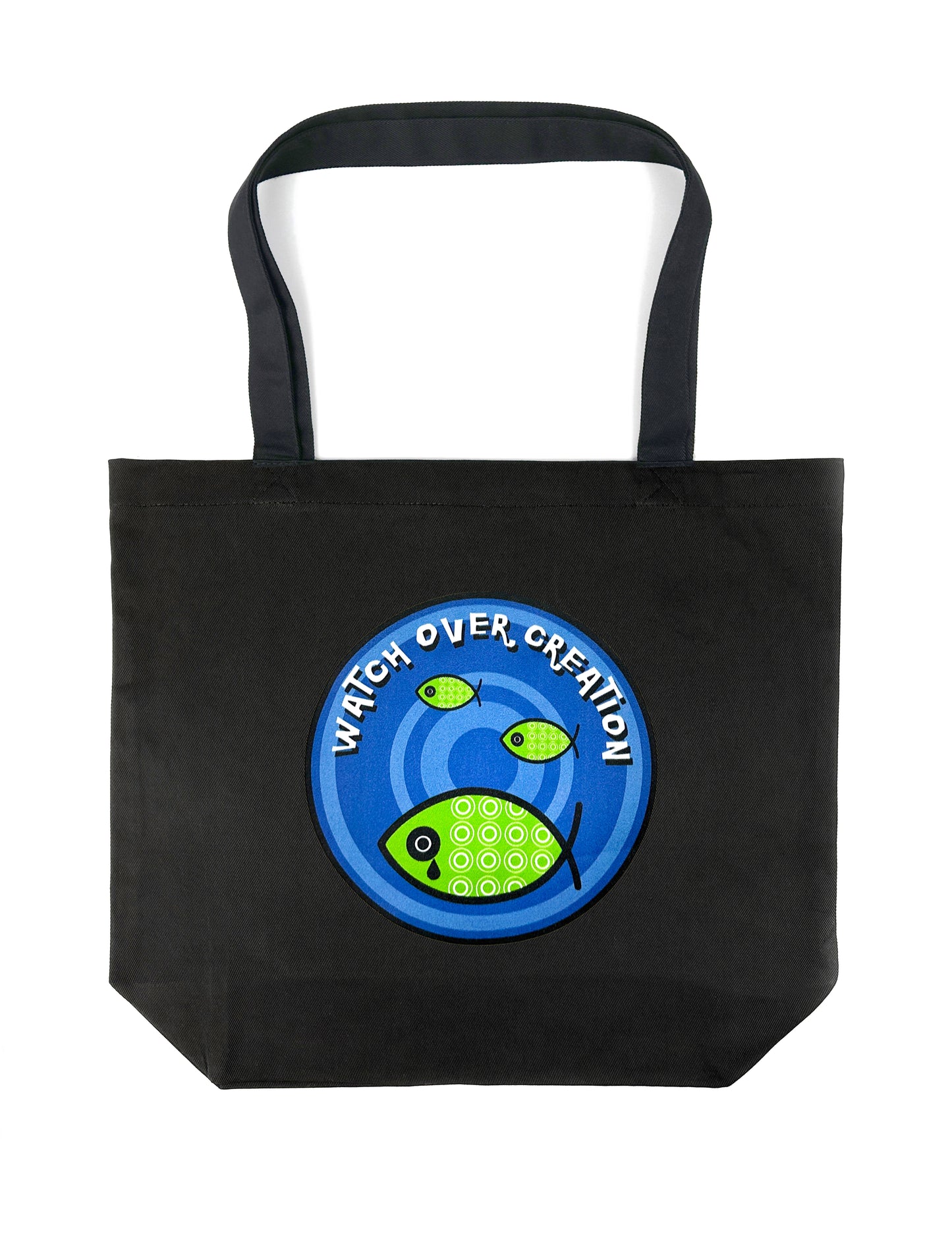 Watch Over Creation Tote, Black, Small
