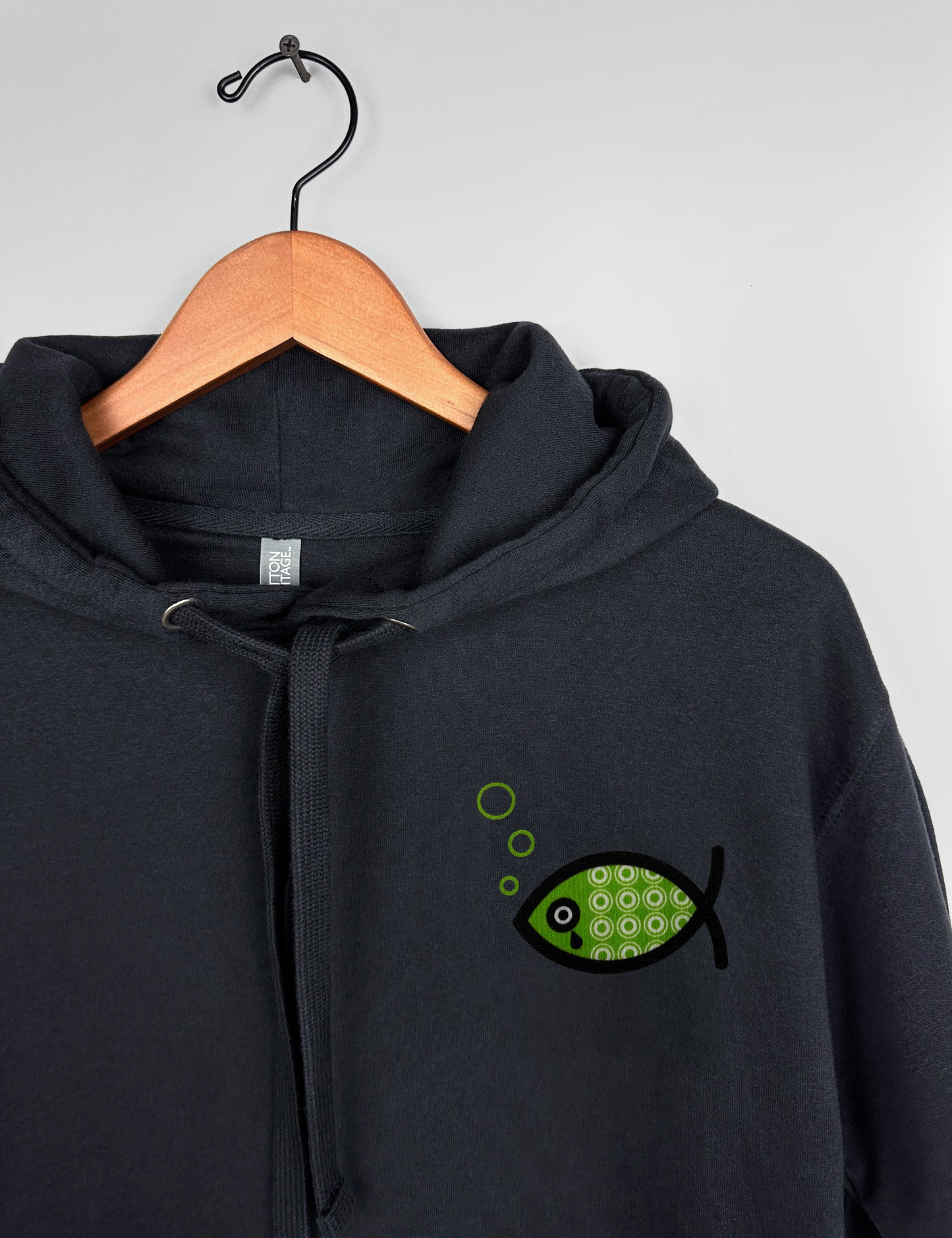 Creation Care Fish, Unisex Hoodie, Black