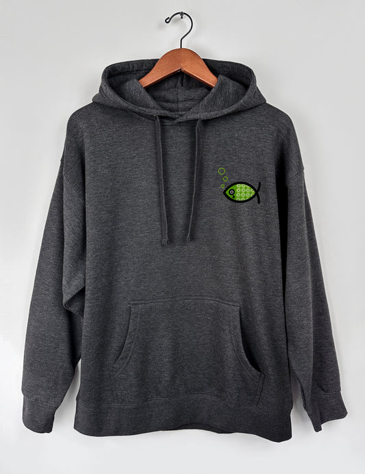 Watch Over Creation Fish Unisex Hoodie, Dk. Heather Gray