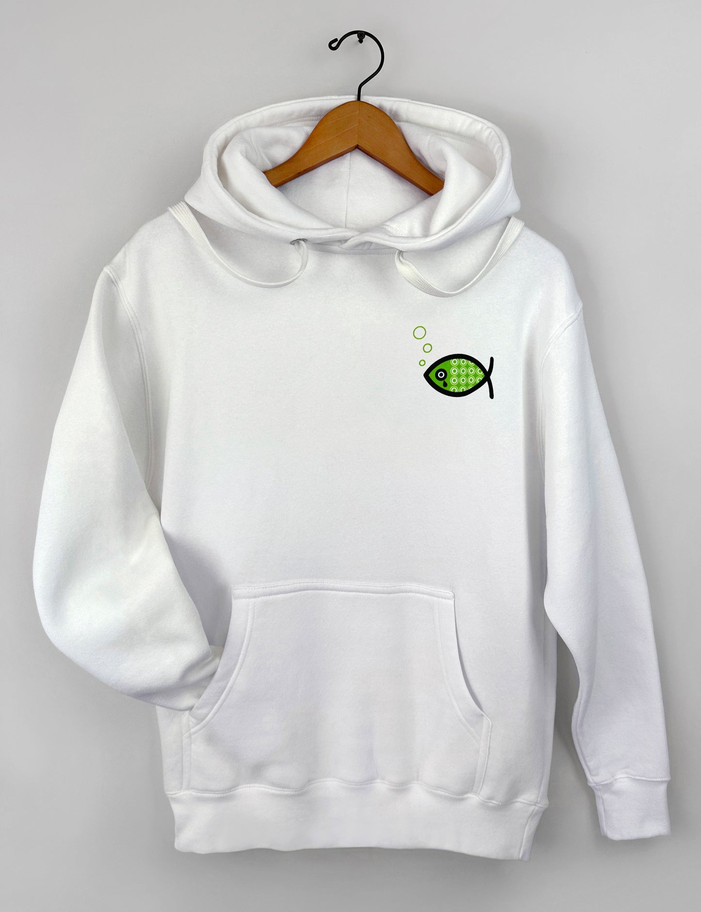 Creation Care Fish Unisex Hoodie, White