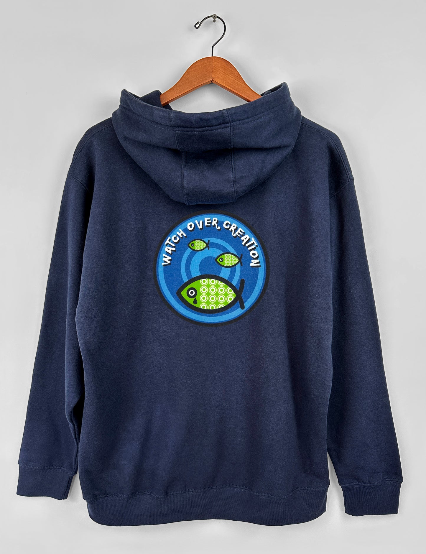 Watch Over Creation Unisex Hoodie, French Navy