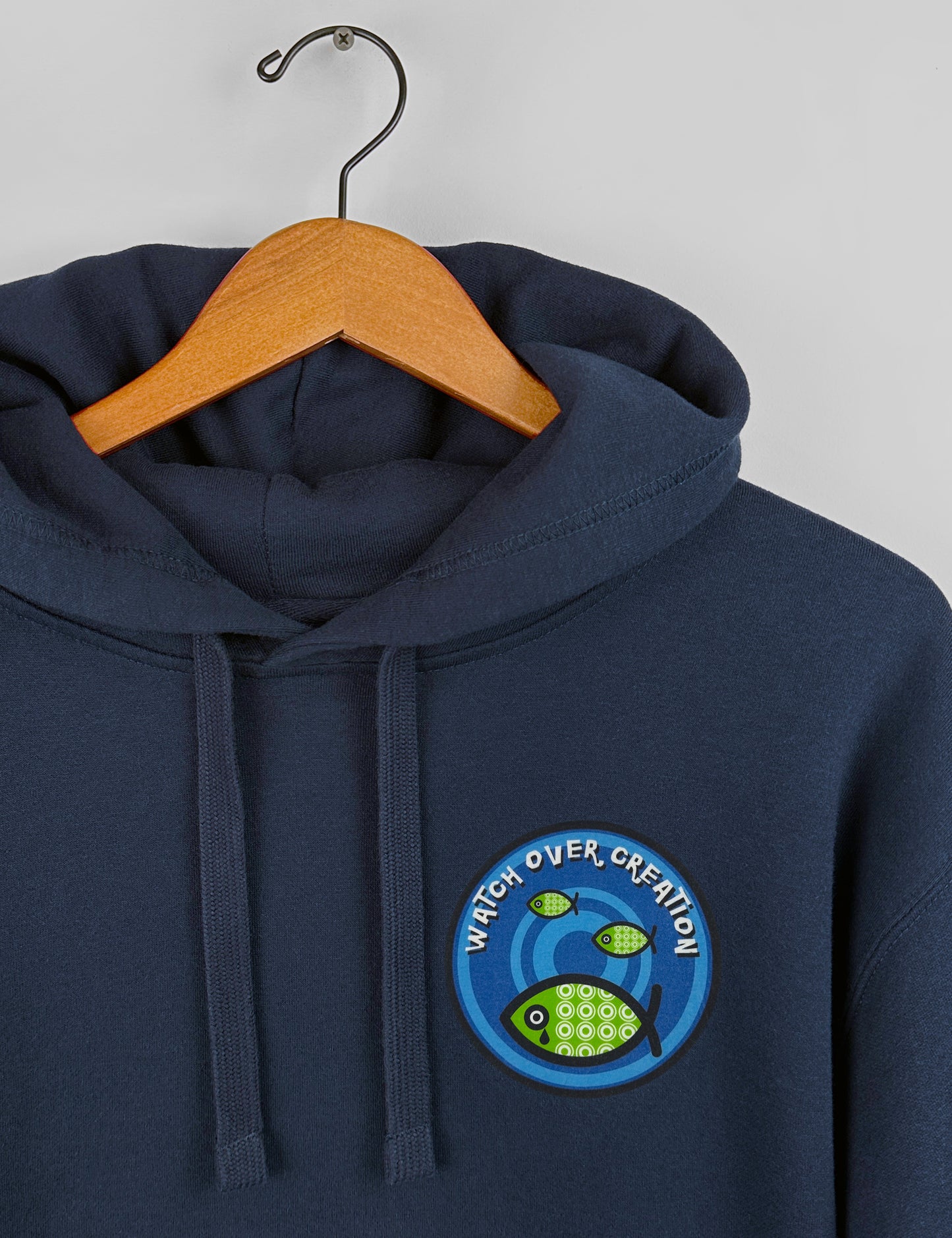 Watch Over Creation Unisex Hoodie, French Navy