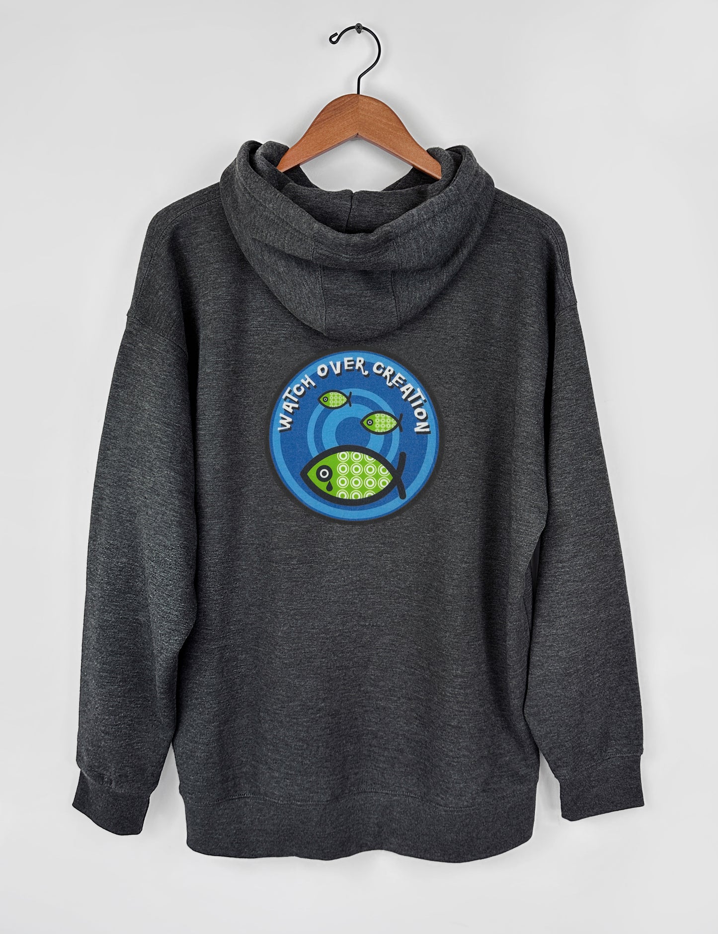 Watch Over Creation Unisex Hoodie, Dk. Heather Gray