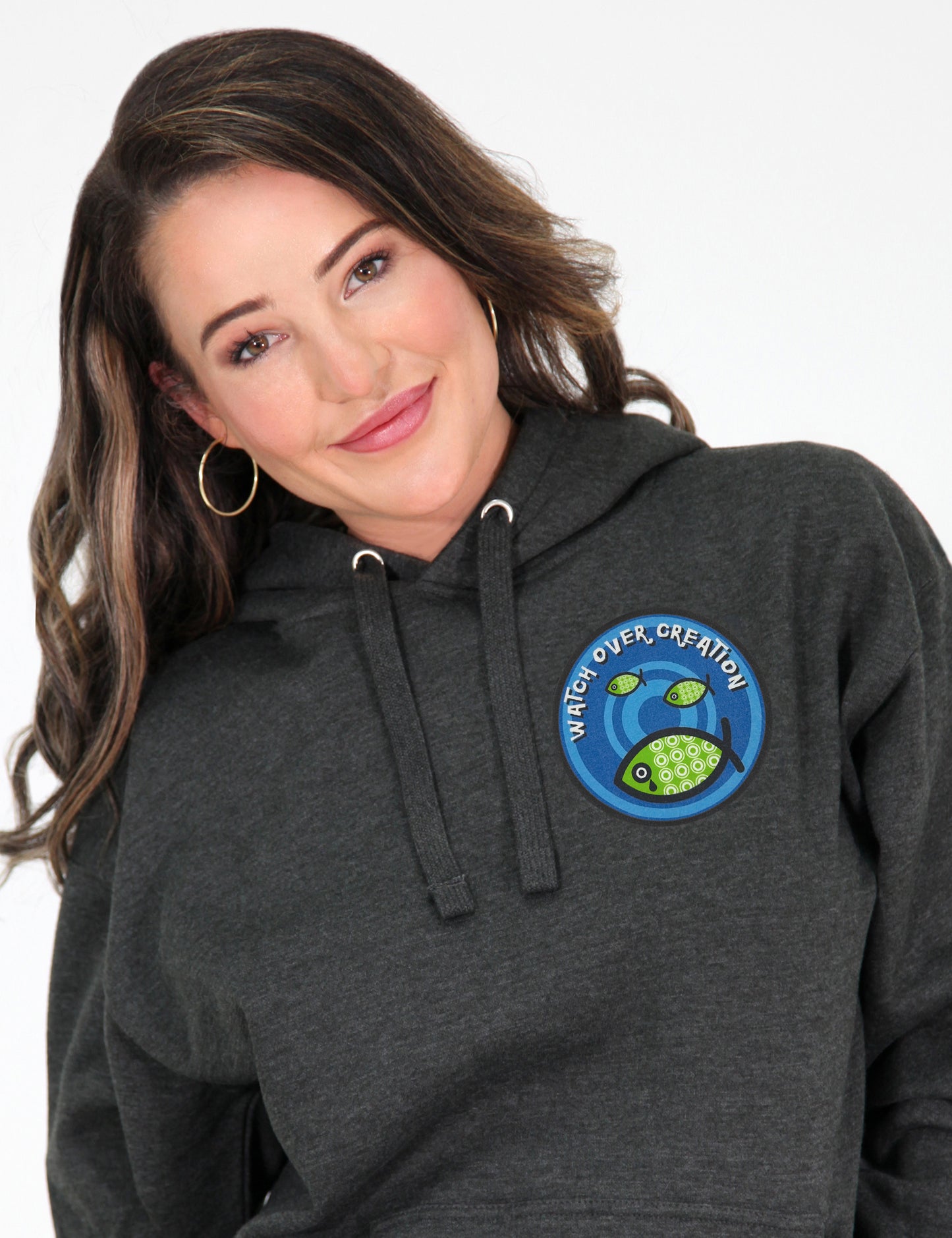 Watch Over Creation Unisex Hoodie, Dk. Heather Gray
