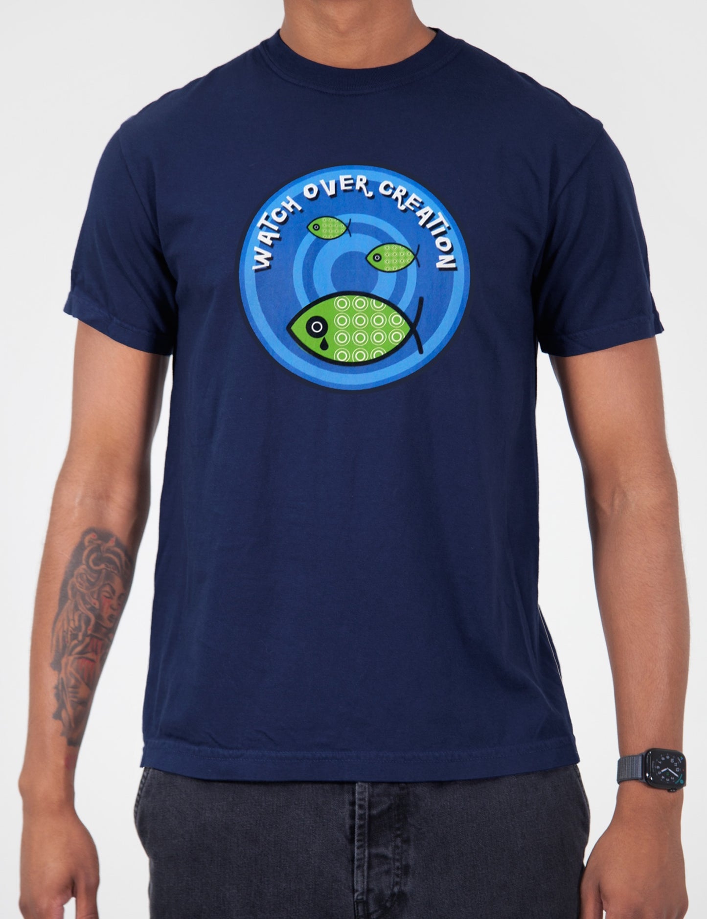 Watch Over Creation Unisex Tee, Navy